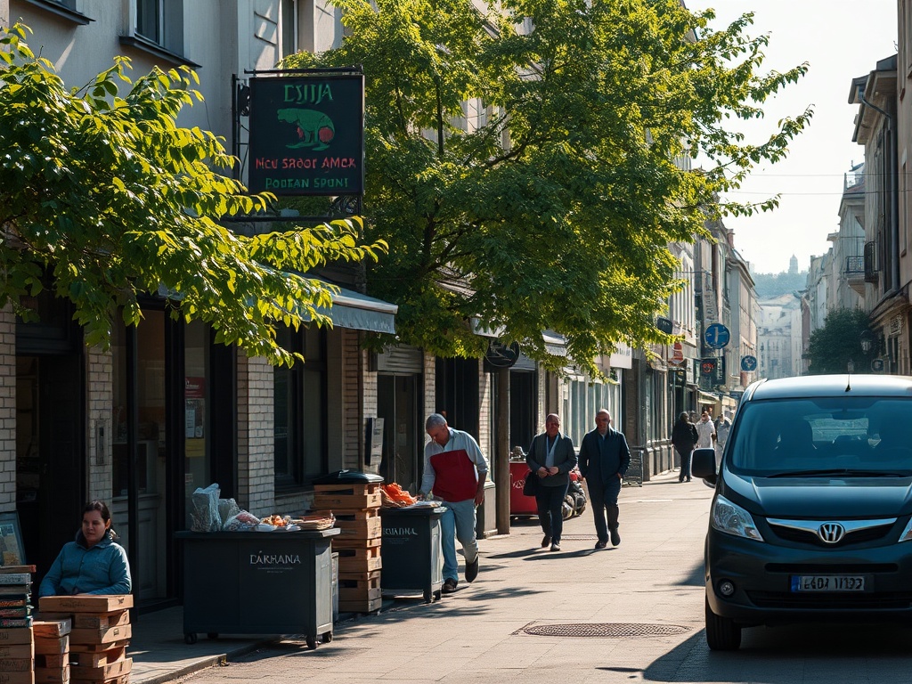 Mapa Dęblina z zaznaczonymi lokalizacjami projektów finansowanych z Funduszy Europejskich