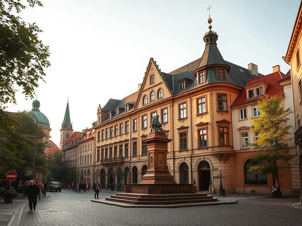Widok Dęblina w 1976 roku, ukazujący charakterystyczne budynki i infrastrukturę z tamtego okresu.